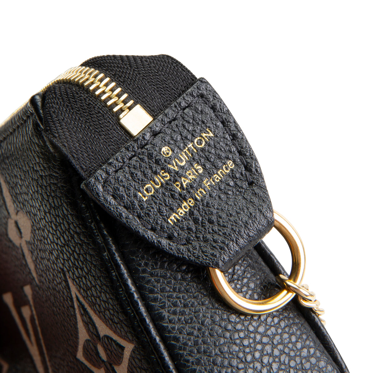 LOUIS VUITTON Bicolor Empreinte Mini Pochette Accessoires - Black / Beige