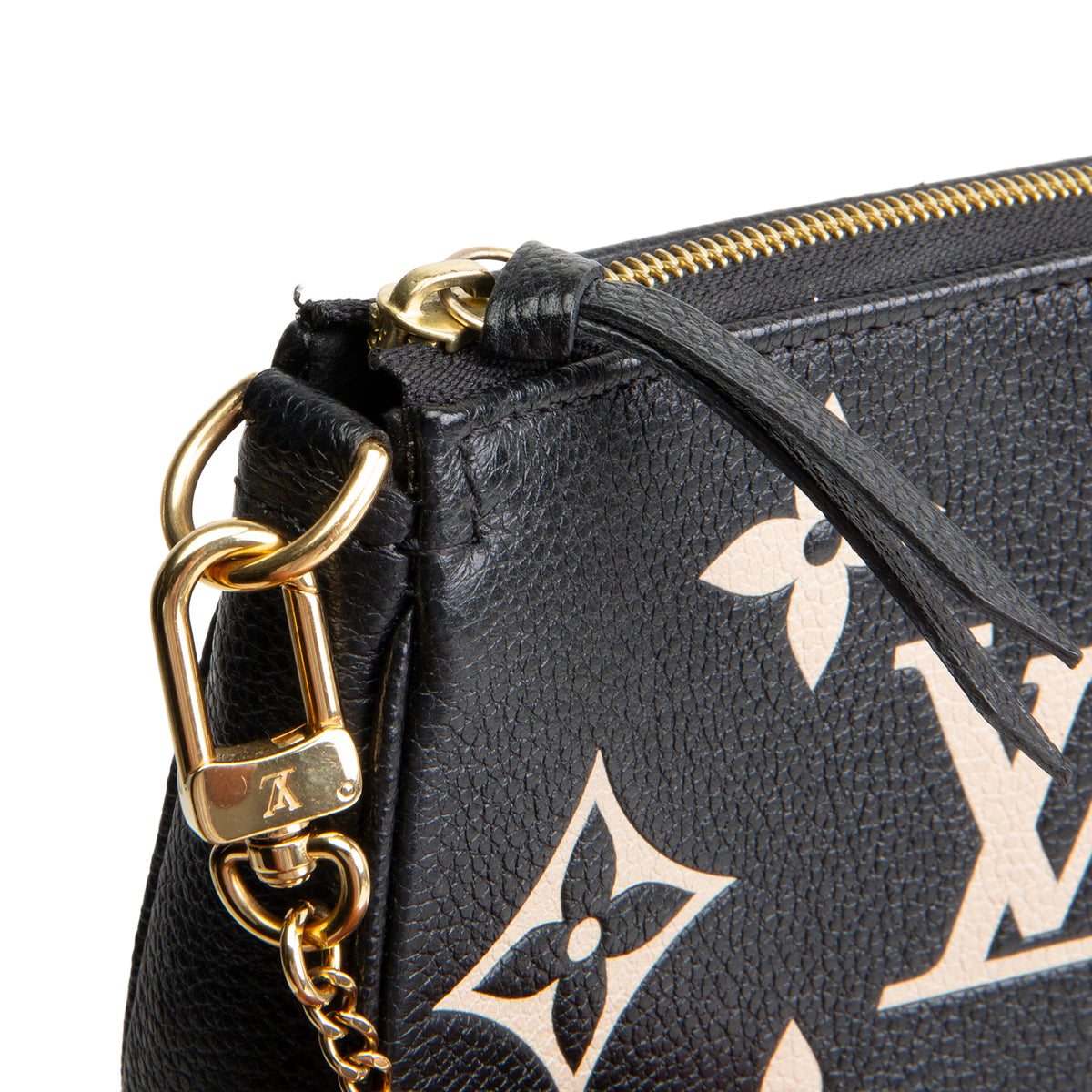 LOUIS VUITTON Bicolor Empreinte Mini Pochette Accessoires - Black / Beige