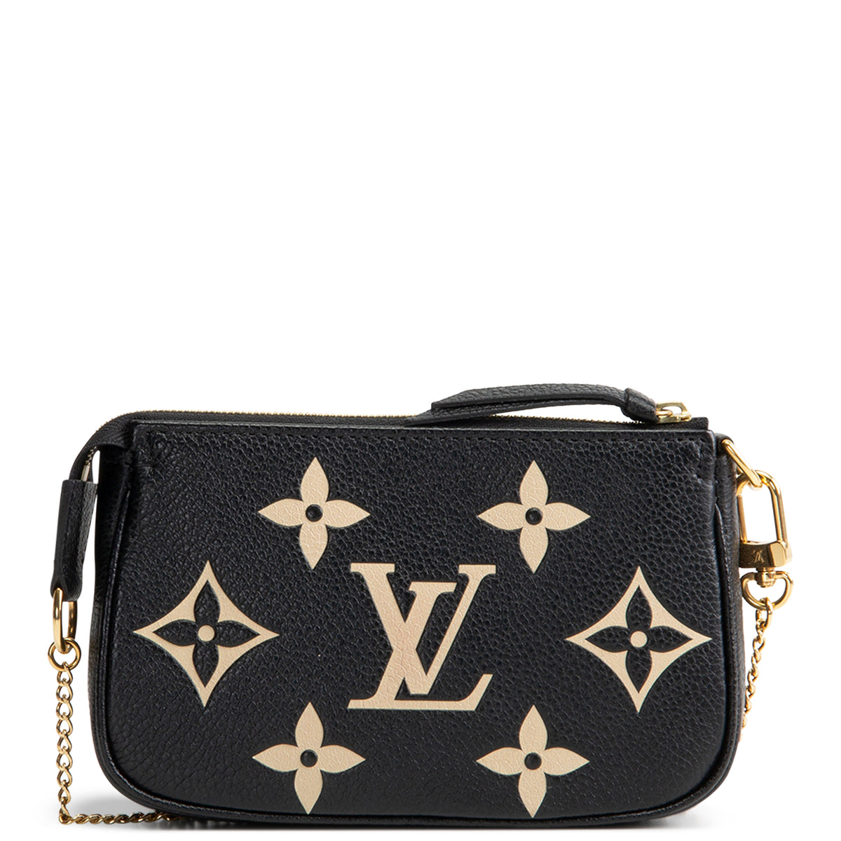 LOUIS VUITTON Bicolor Empreinte Mini Pochette Accessoires - Black / Beige