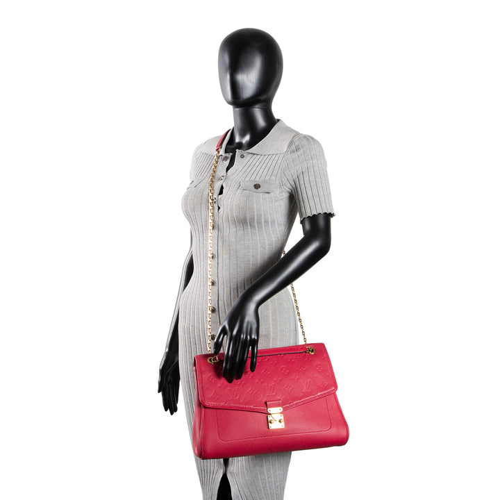 LOUIS VUITTON Monogram Empreinte Saint Germain Shoulder Bag - Magenta