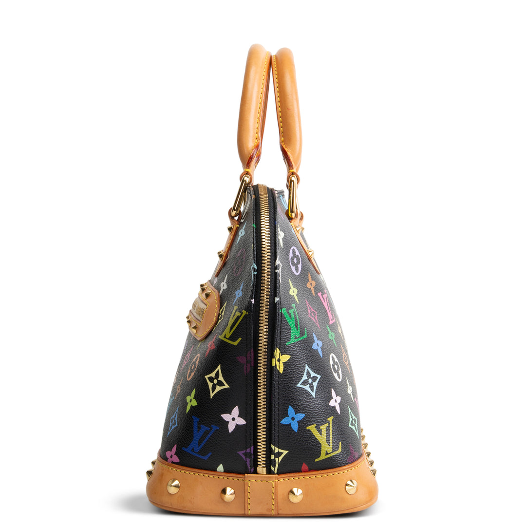 LOUIS VUITTON x Takashi Murakami Multicolore Alma - Black