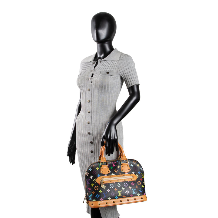 LOUIS VUITTON x Takashi Murakami Multicolore Alma - Black