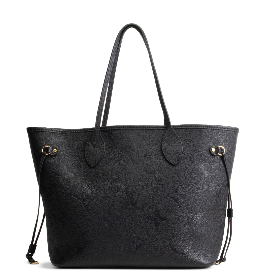 LOUIS VUITTON Giant Monogram Neverfull MM w/pouch - Black