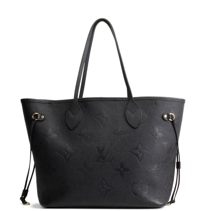 LOUIS VUITTON Giant Monogram Neverfull MM w/pouch - Black