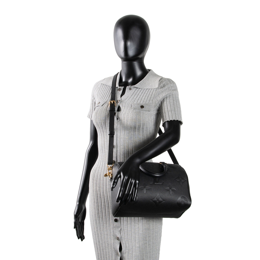 LOUIS VUITTON Empreinte Monogram Giant Speedy Bandouliere 25 - Black