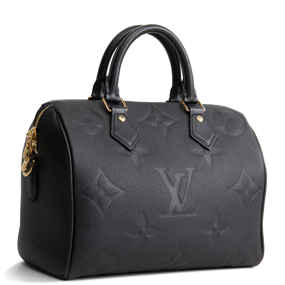 LOUIS VUITTON Empreinte Monogram Giant Speedy Bandouliere 25 - Black
