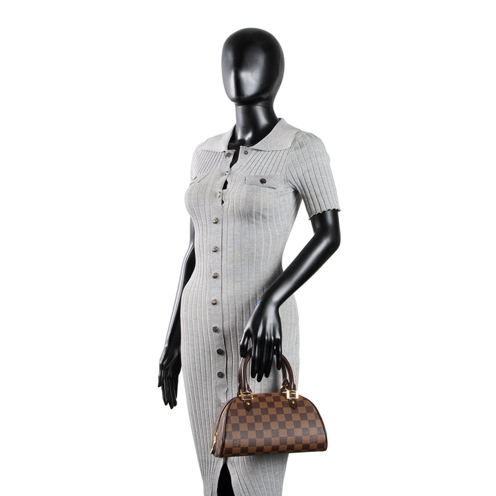 LOUIS VUITTON Damier Ebene Mini Ribera Handle Bag