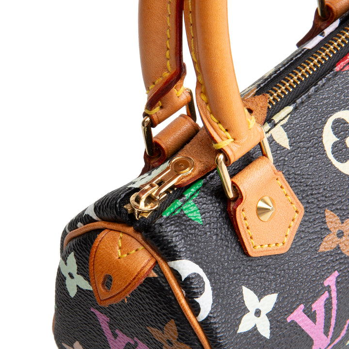 LOUIS VUITTON Vintage x Takashi Murakami Monogram Multicolore Mini Speedy HL - Black