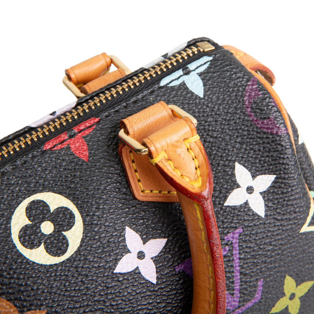 LOUIS VUITTON Vintage x Takashi Murakami Monogram Multicolore Mini Speedy HL - Black