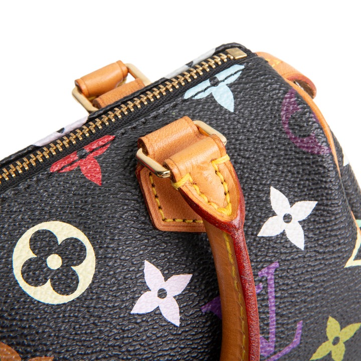LOUIS VUITTON Vintage x Takashi Murakami Monogram Multicolore Mini Speedy HL - Black