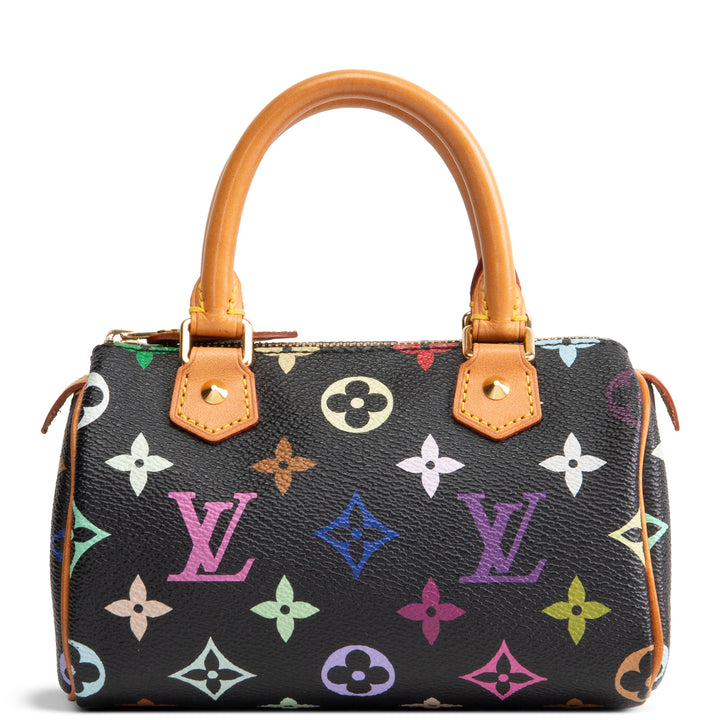 LOUIS VUITTON Vintage x Takashi Murakami Monogram Multicolore Mini Speedy HL - Black