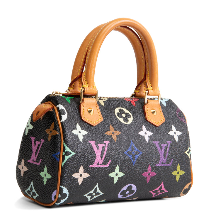 LOUIS VUITTON Vintage x Takashi Murakami Monogram Multicolore Mini Speedy HL - Black