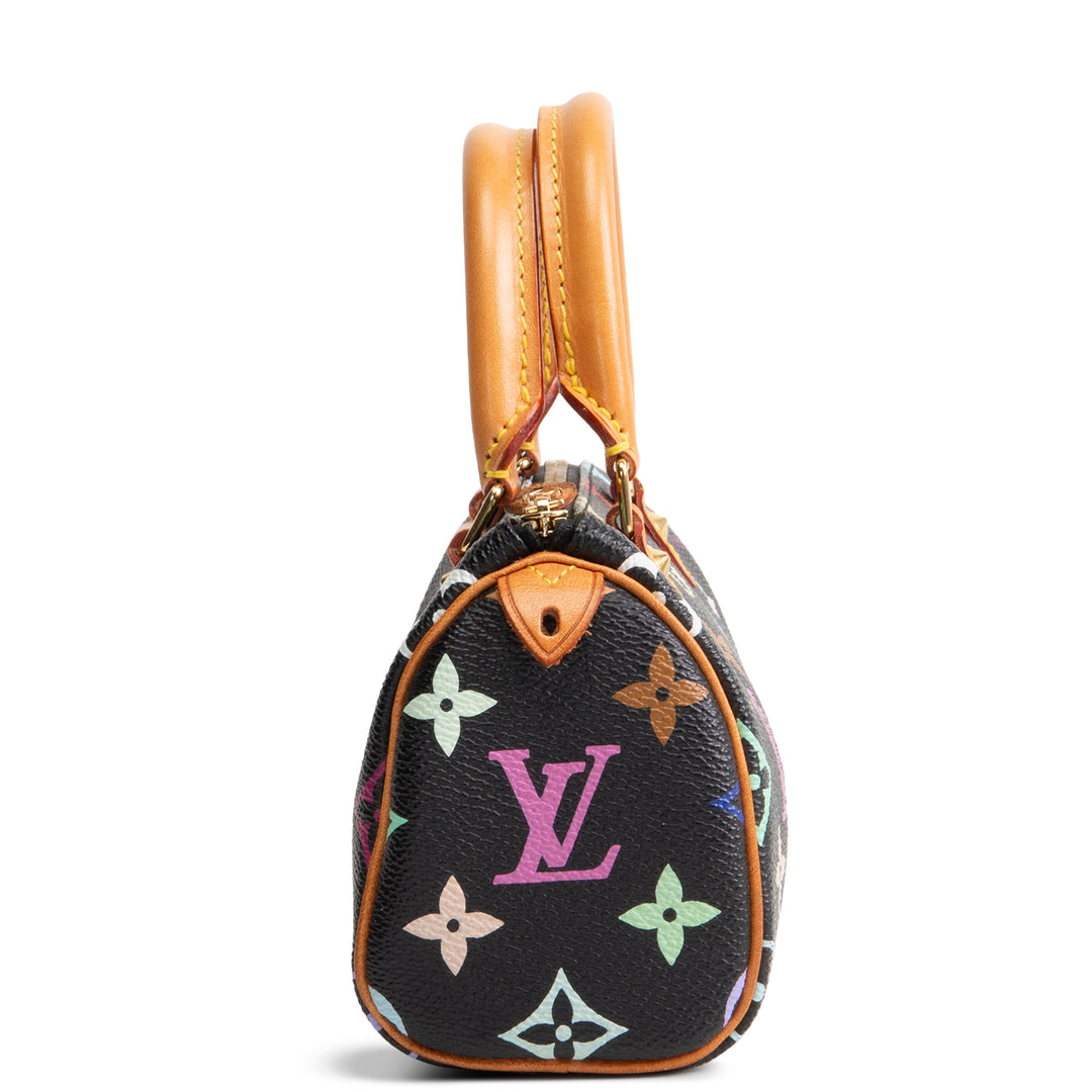 LOUIS VUITTON Vintage x Takashi Murakami Monogram Multicolore Mini Speedy HL - Black