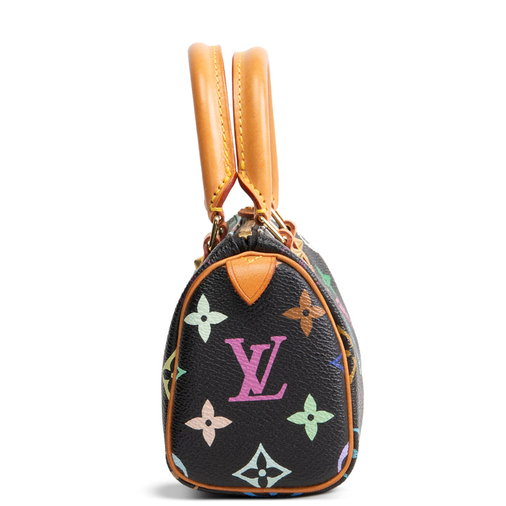 LOUIS VUITTON Vintage x Takashi Murakami Monogram Multicolore Mini Speedy HL - Black