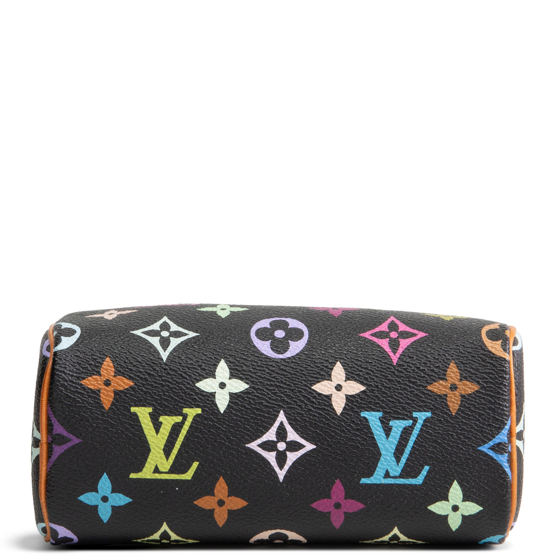 LOUIS VUITTON Vintage x Takashi Murakami Monogram Multicolore Mini Speedy HL - Black