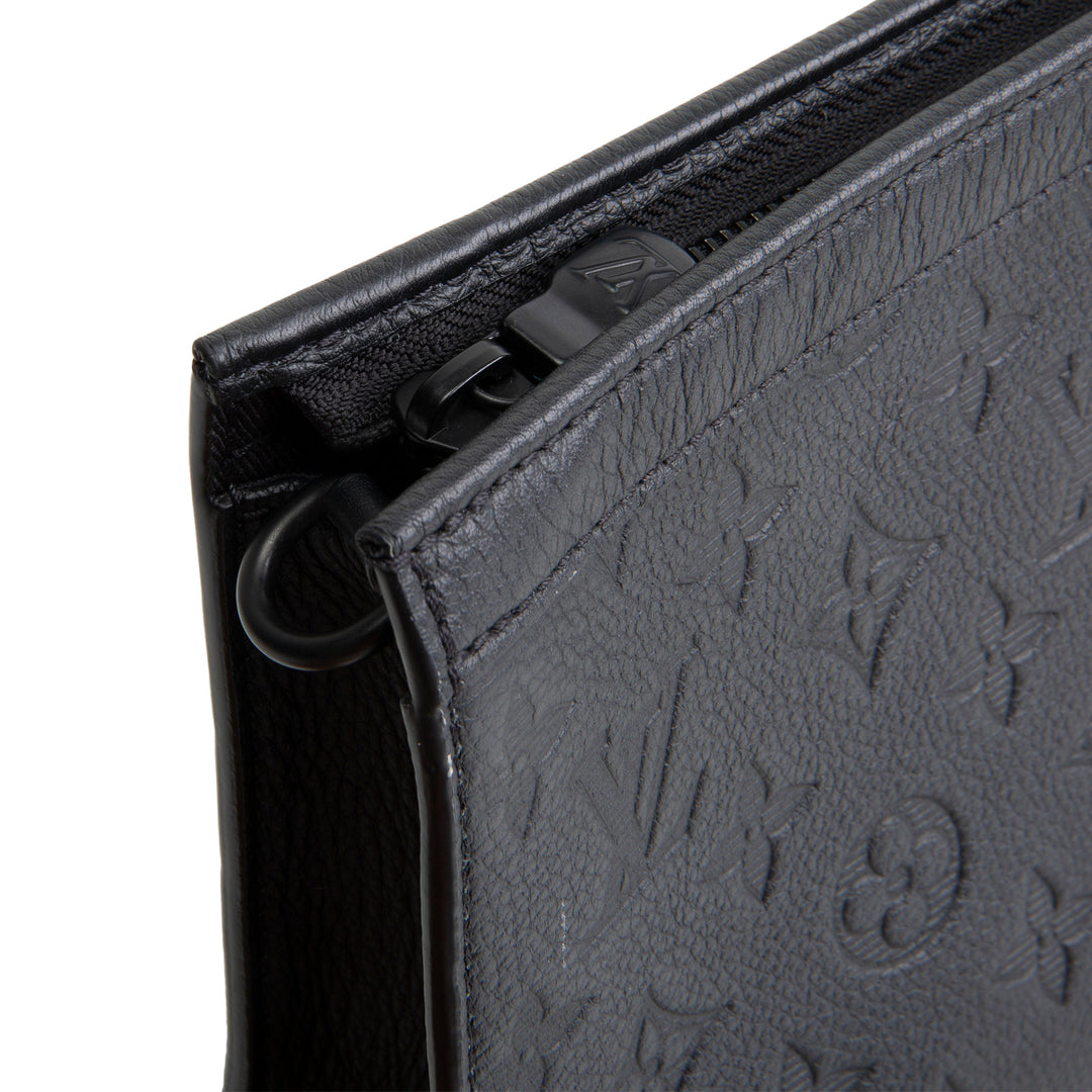 LOUIS VUITTON Monogram Shadow Gaston Wearable Wallet - Black