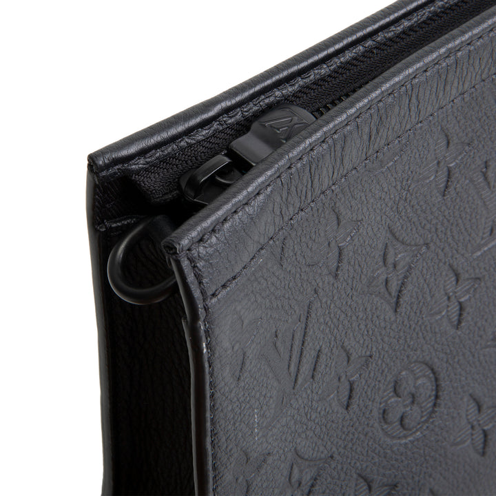 LOUIS VUITTON Monogram Shadow Gaston Wearable Wallet - Black