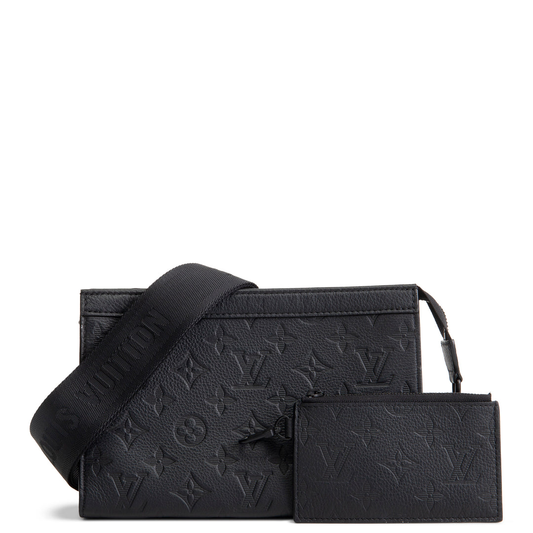 LOUIS VUITTON Monogram Shadow Gaston Wearable Wallet - Black