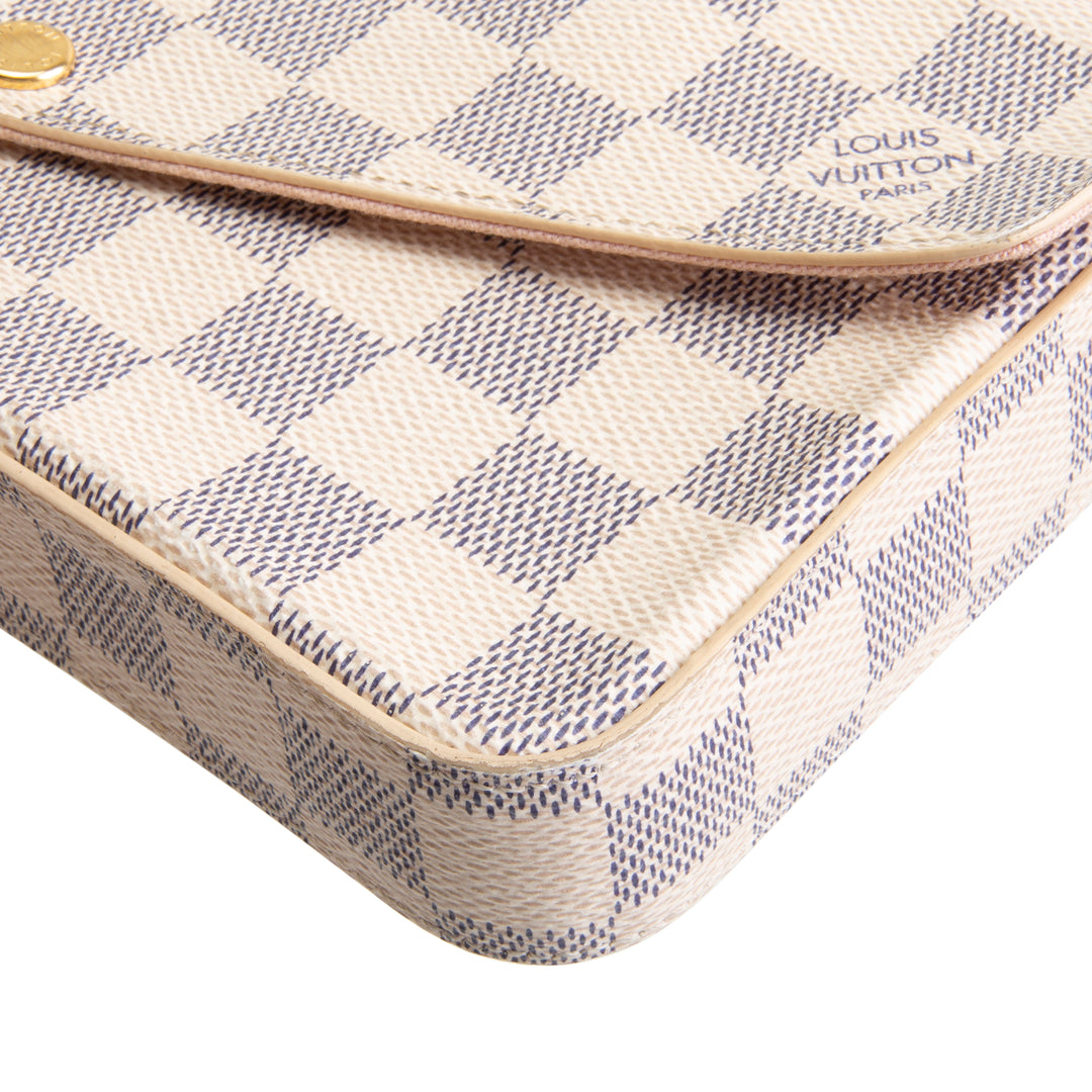 LOUIS VUITTON Damier Azur Felicie Pochette