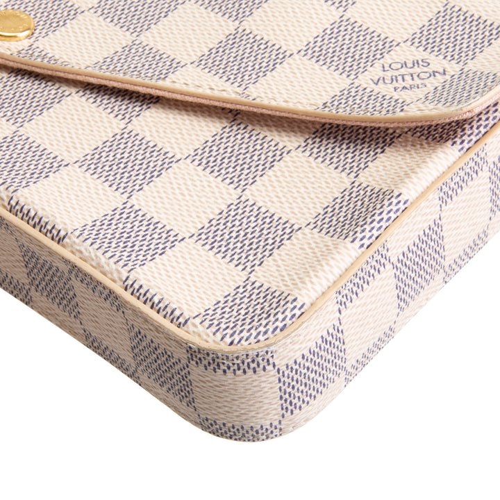 LOUIS VUITTON Damier Azur Felicie Pochette