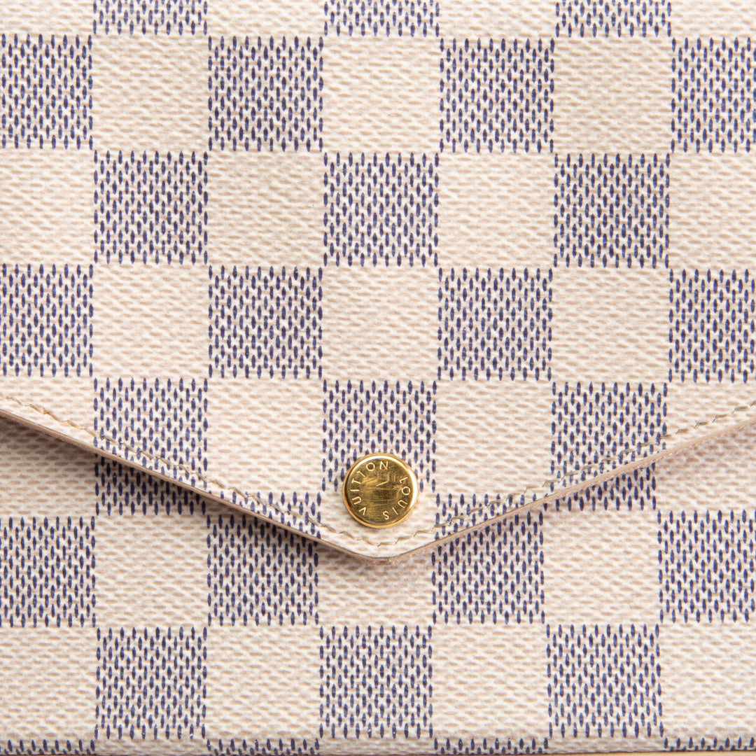 LOUIS VUITTON Damier Azur Felicie Pochette
