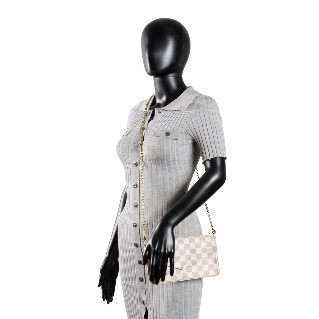 LOUIS VUITTON Damier Azur Felicie Pochette