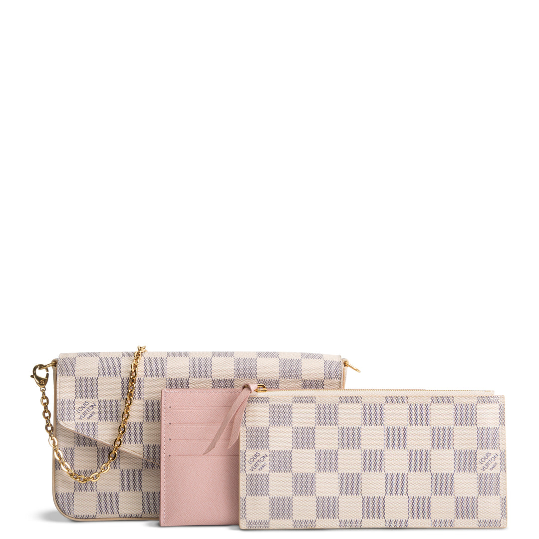 LOUIS VUITTON Damier Azur Felicie Pochette