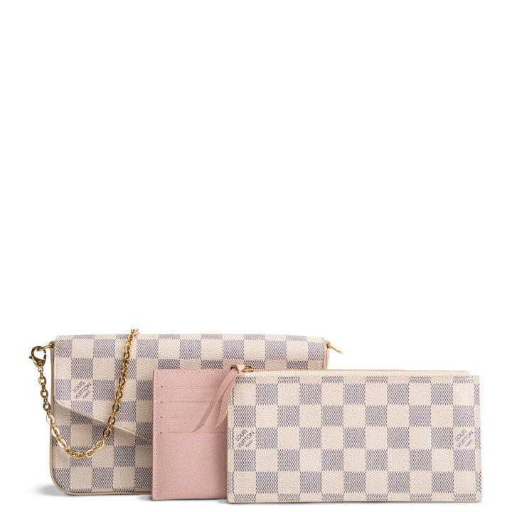 LOUIS VUITTON Damier Azur Felicie Pochette