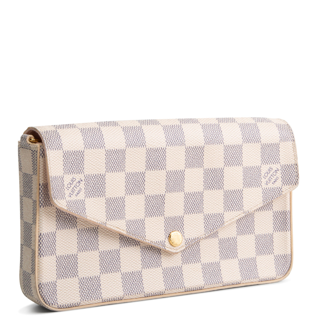 LOUIS VUITTON Damier Azur Felicie Pochette