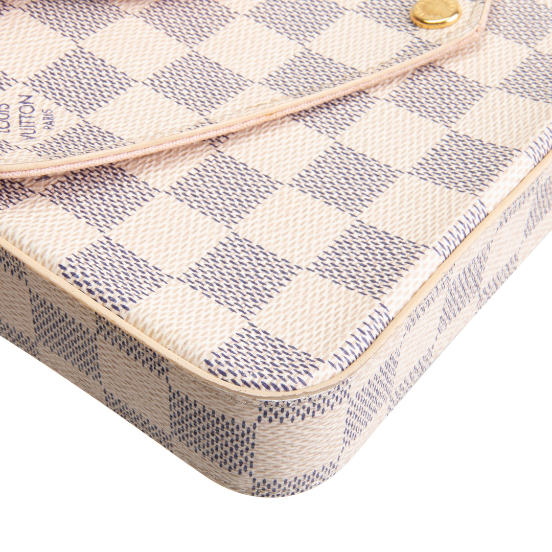 LOUIS VUITTON Damier Azur Felicie Pochette