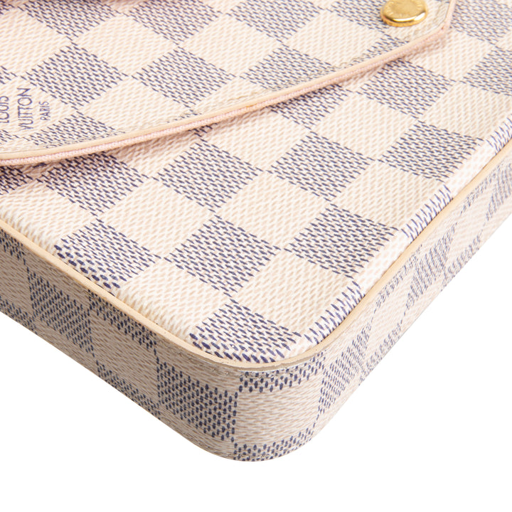LOUIS VUITTON Damier Azur Felicie Pochette