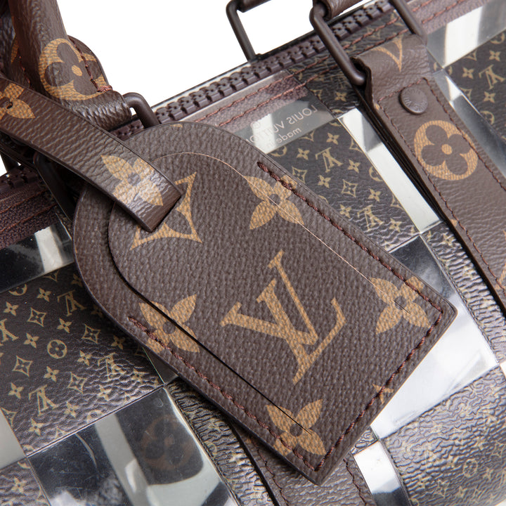 LOUIS VUITTON PVC Monogram Chess Keepall Bandouliere 25