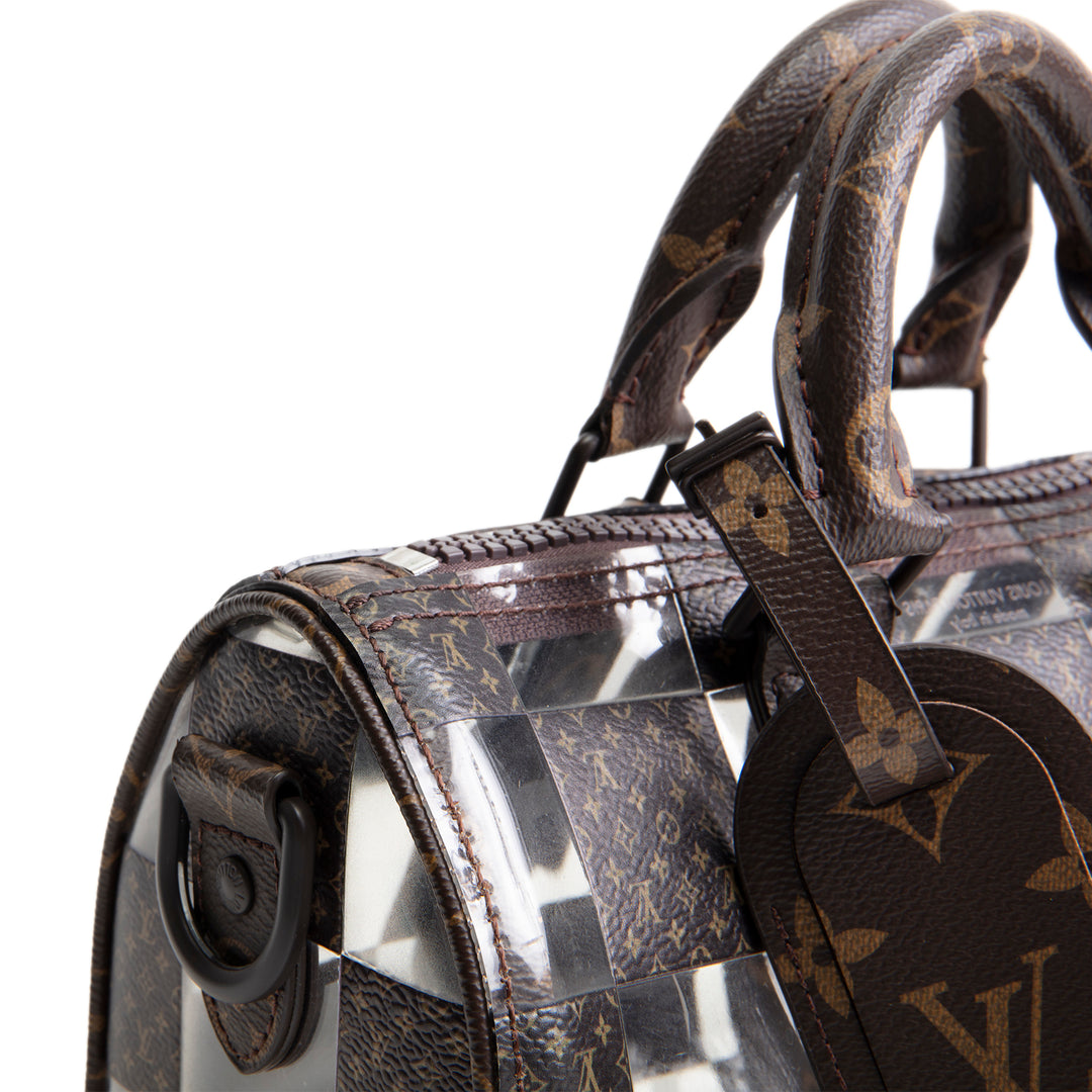 LOUIS VUITTON PVC Monogram Chess Keepall Bandouliere 25
