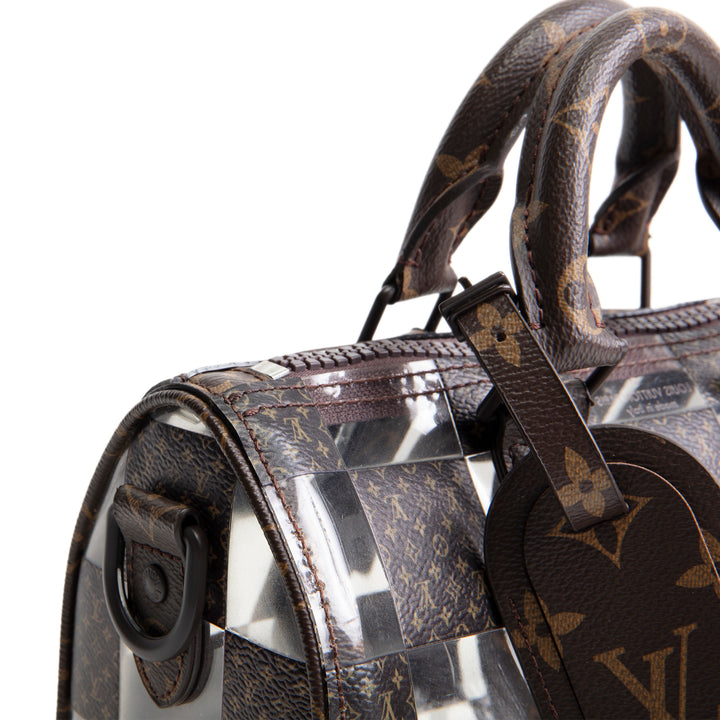 LOUIS VUITTON PVC Monogram Chess Keepall Bandouliere 25