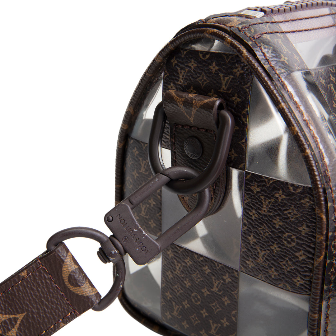 LOUIS VUITTON PVC Monogram Chess Keepall Bandouliere 25