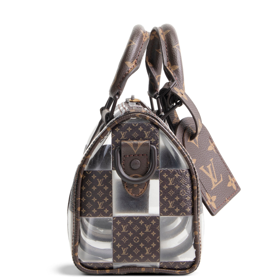 LOUIS VUITTON PVC Monogram Chess Keepall Bandouliere 25