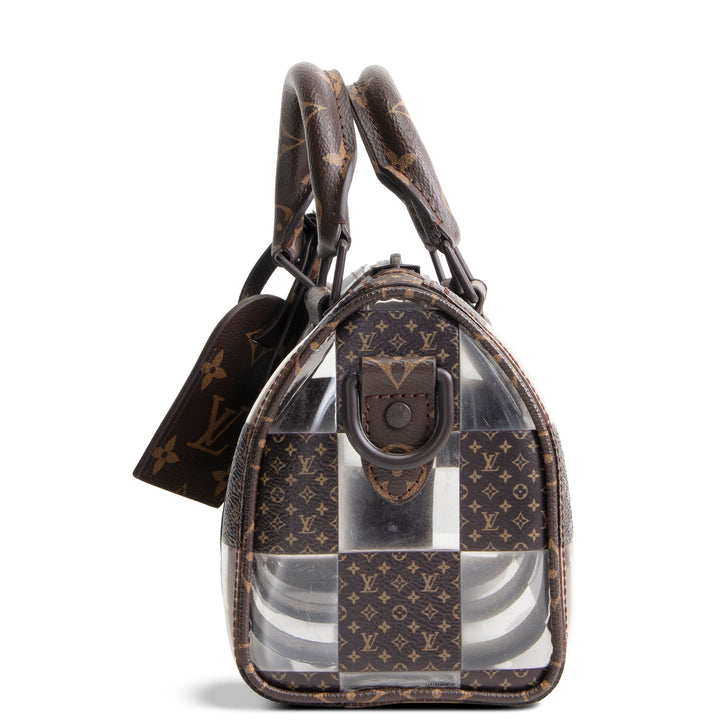 LOUIS VUITTON PVC Monogram Chess Keepall Bandouliere 25