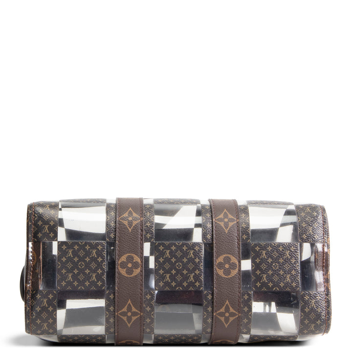 LOUIS VUITTON PVC Monogram Chess Keepall Bandouliere 25