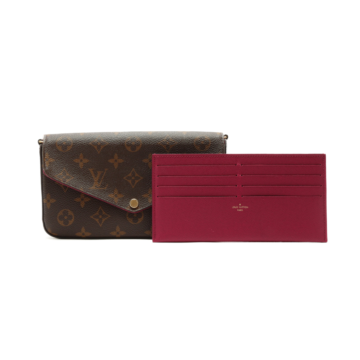 Louis Vuitton Pochette Felicie Monogram Valentine Dog Rose Ballerine Lining  in Canvas with Gold-tone - US