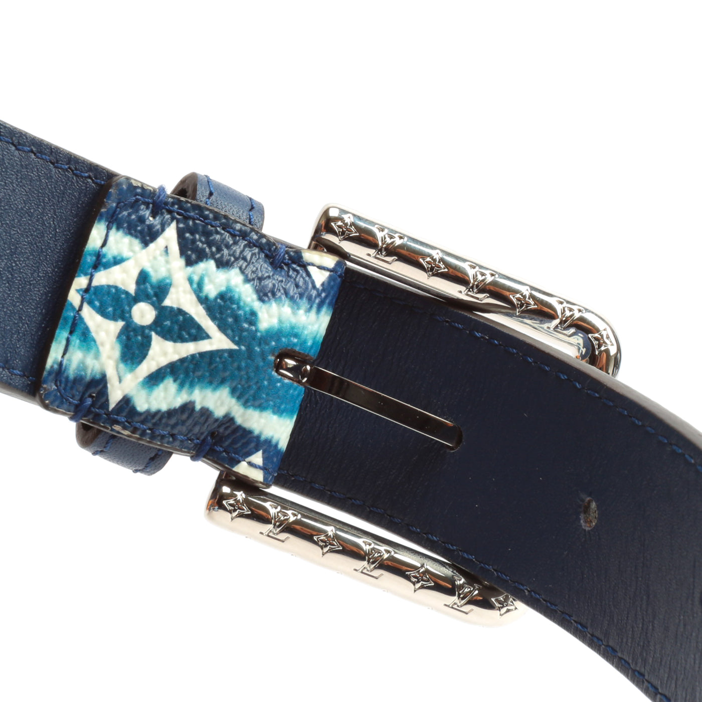 Louis Vuitton Daily Multi Pocket Belt LV Escale 30MM Bleu in
