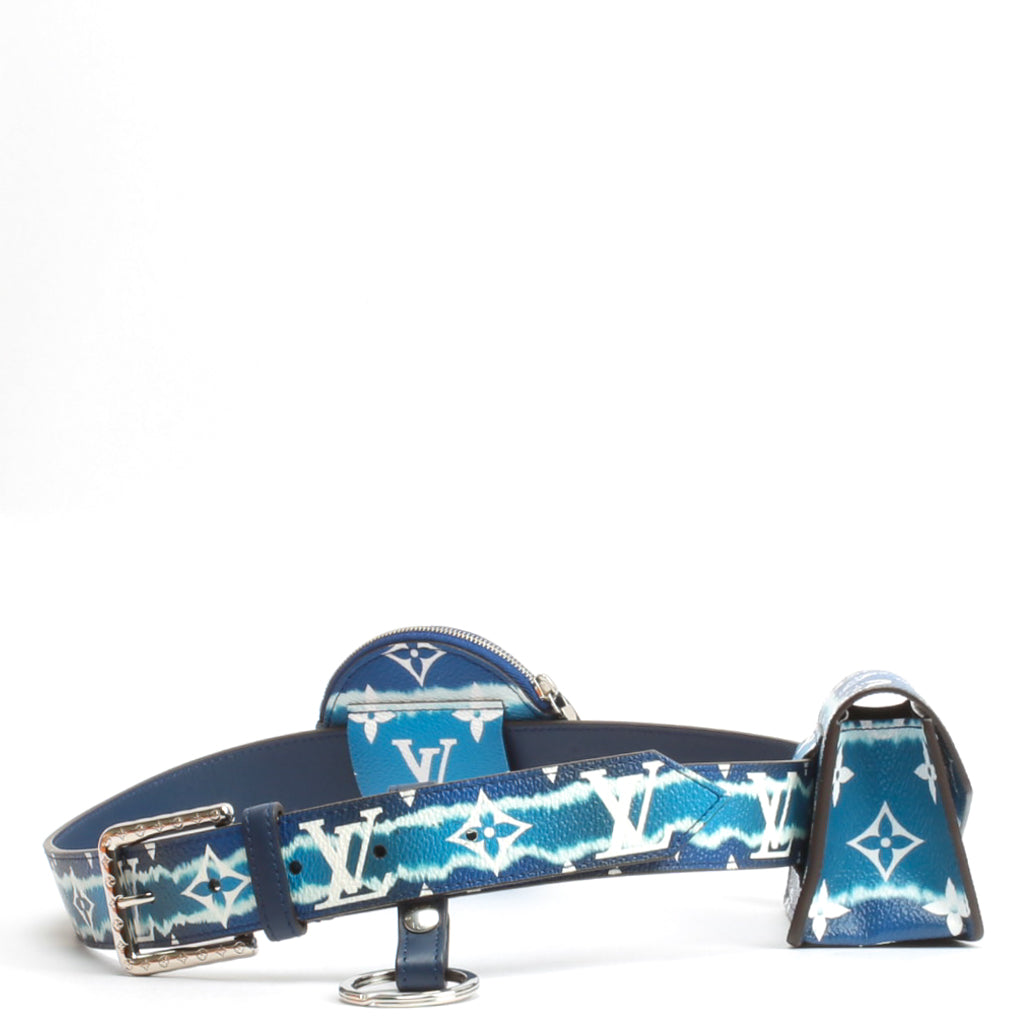 Louis Vuitton LV Escale Daily Multi Pocket 30MM Belt Monogram Blue -  NOBLEMARS