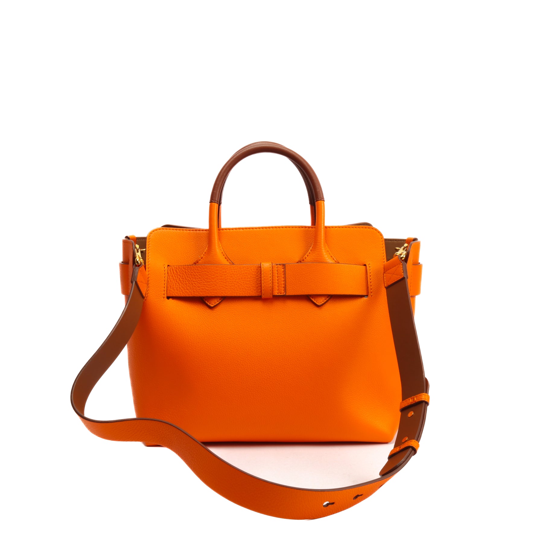 Burberry The Small Leather Triple Stud Belt Bag in Orange