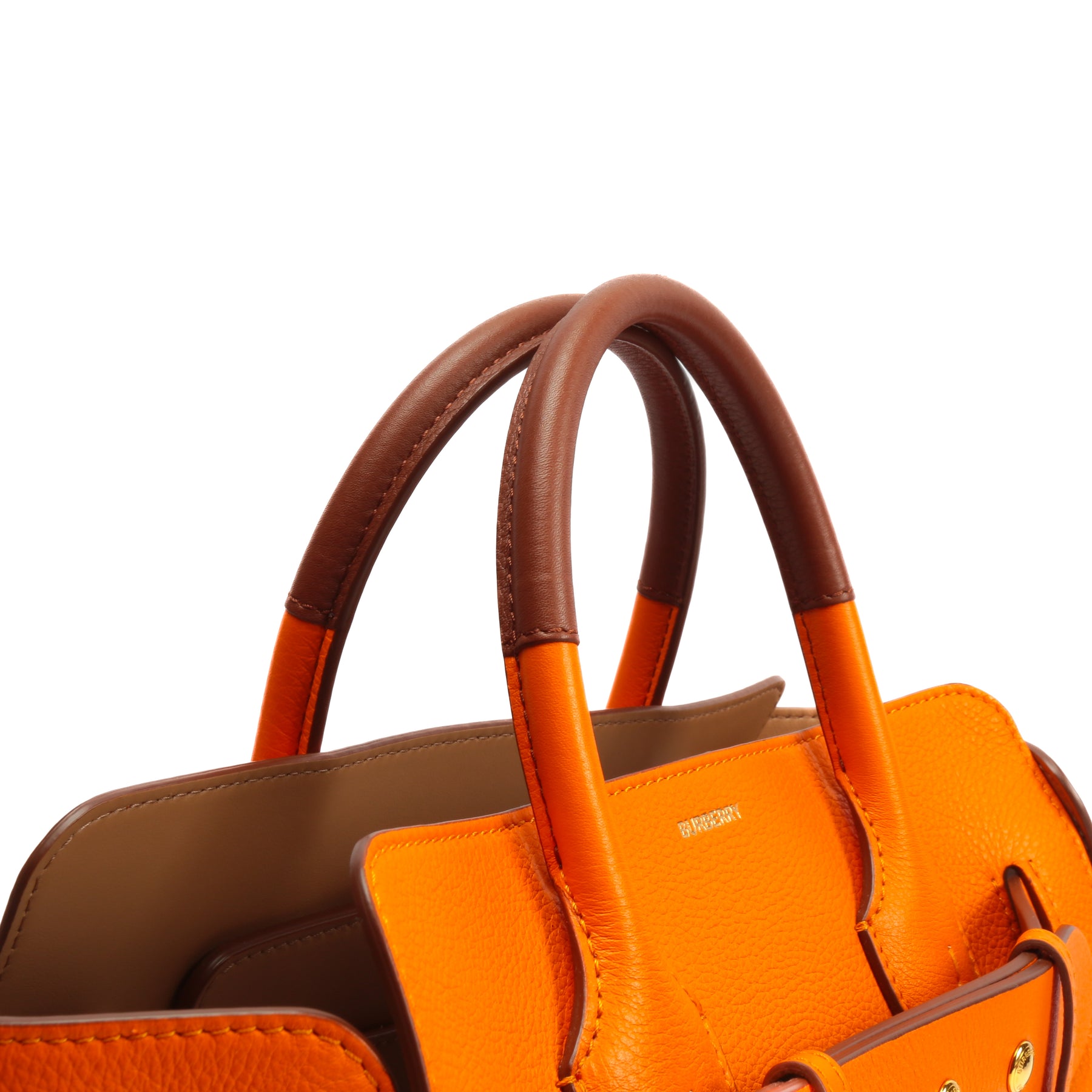 Burberry The Small Leather Triple Stud Belt Bag in Orange