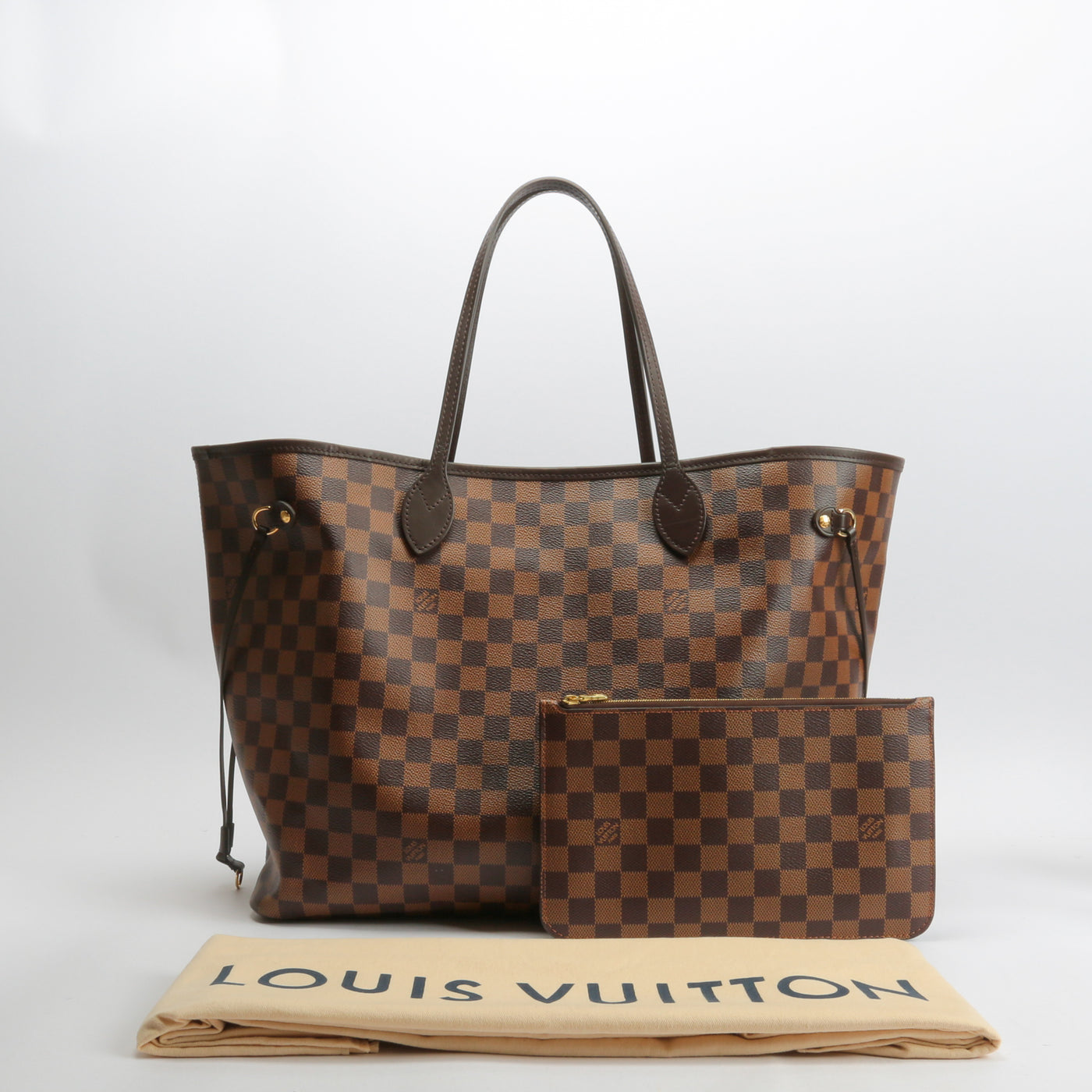 Louis Vuitton Neverfull GM Damier Ebene Tote Bag - Brown