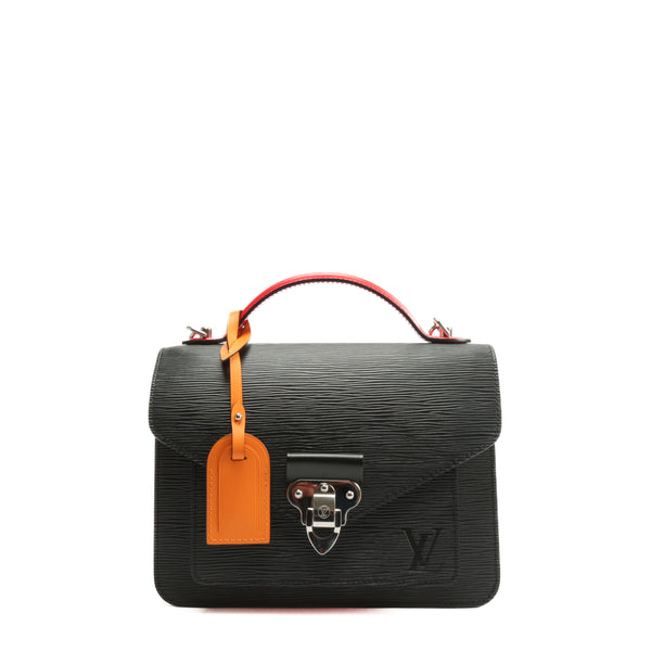 Louis Vuitton Epi Leather Monceau Briefcase Bag Black