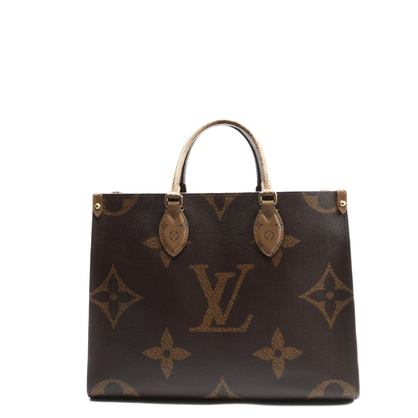 LOUIS VUITTON ONTHEGO GM REVERSE MONOGRAM TOTE AND LV ONTHEGO MM
