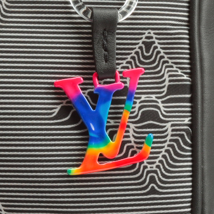 Louis Vuitton 2054 Double Phone Pouch Black Nylon Monogram Logo Crossbody  Bag