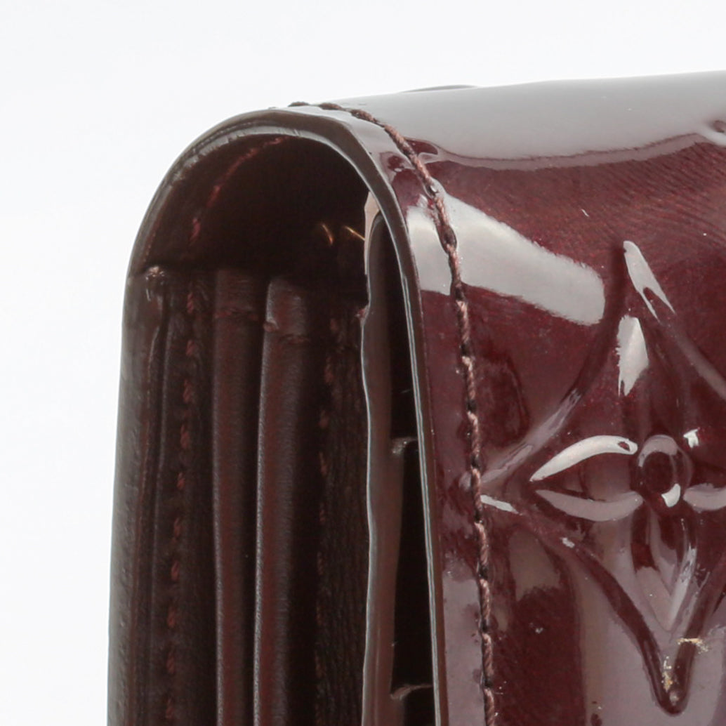 Louis Vuitton Brown Monogram Vernis Patent Leather Sarah Wallet
