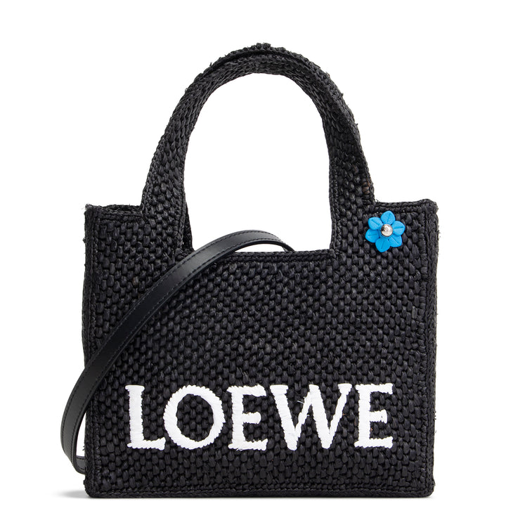 LOEWE Raffia Font Mini Tote - Black