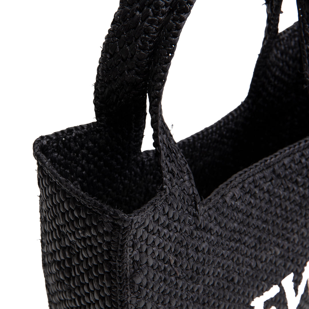 LOEWE Raffia Font Mini Tote - Black